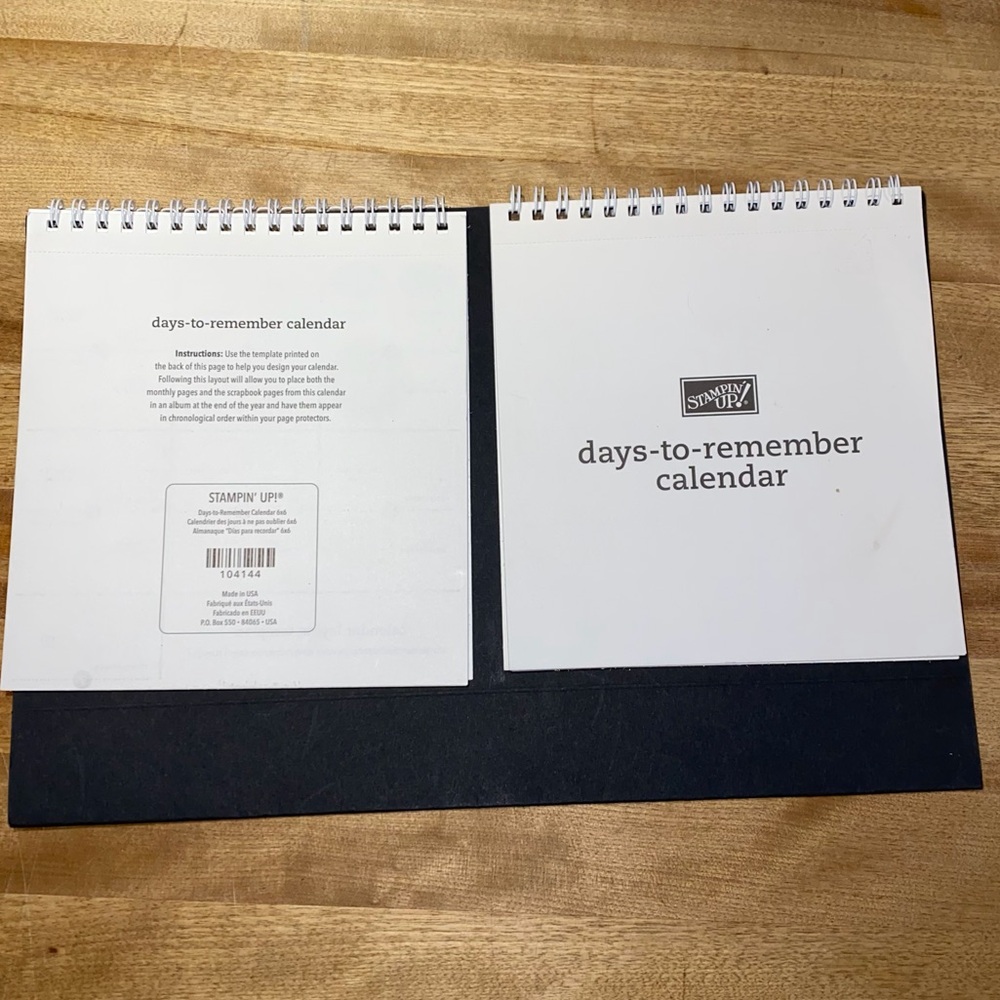 Stampin' Up! Black and White Arts & Crafts Office Calendar